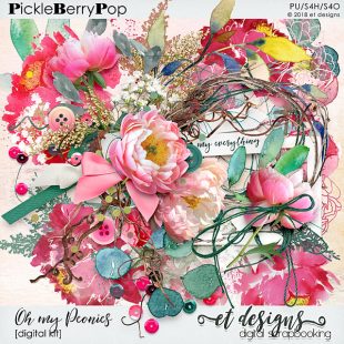 Oh My Peonies DIgital Kit at Pickleberrypop!