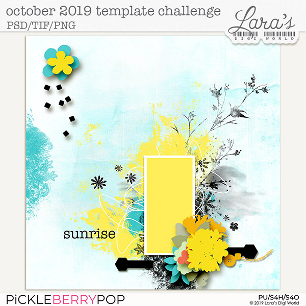 October 2019 Template Challenge at Pickleberrypop