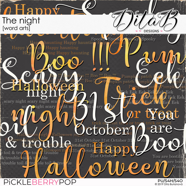 The Night Word Art by DitaB Designs at Pickleberrypop