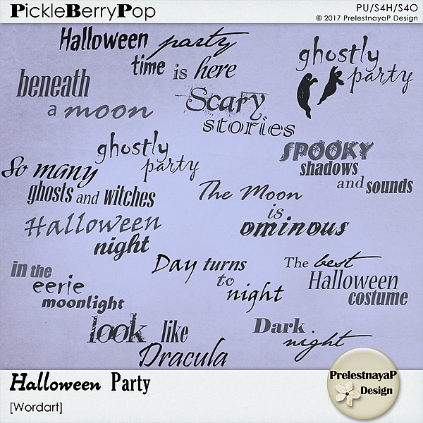 Halloween Party Word Art by PrelestnayaP at Pickleberrypop