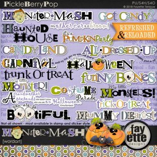 Monster Mash Word Art by Fayette Designs at Pickleberrypop