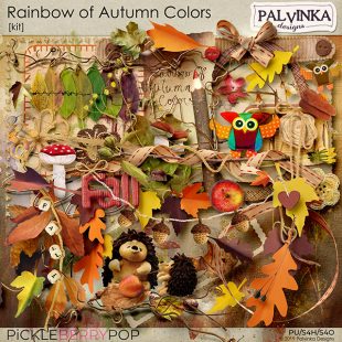 Rainbow of Autumn Colors by Palvinka at Pickleberrypop