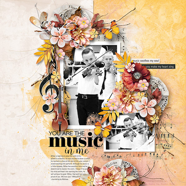 You are the music in me by conniemiles, using Music is a Piece of Art by Heartstrings Scrapart at Pickleberrypop