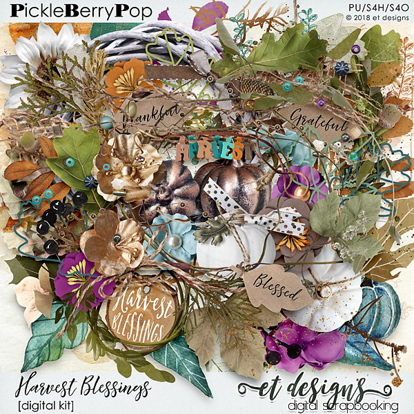 Harvest Blessings Kit by et designs at Pickleberrypop