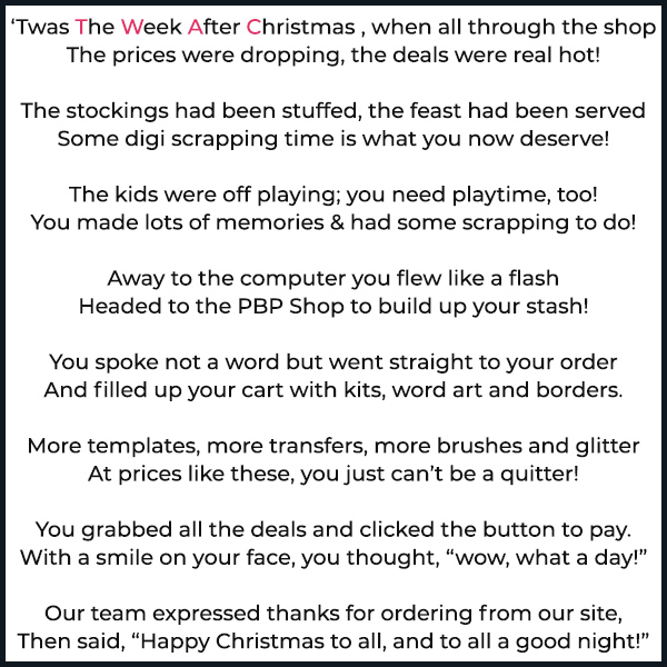 Twas the Week After Christmas Sale at Pickleberrypop